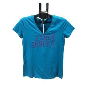 Under Armour Blue V-Neck T-Shirts Women's size M